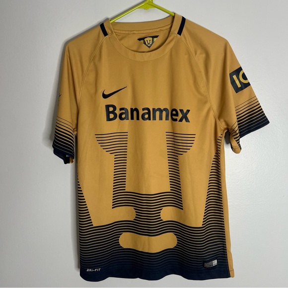 Pumas UNAM Jersey Mens Medium Nike Brown Blue 2015 2016 Liga MX Futbol Mexico - Picture 1 of 8
